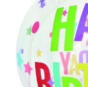 Imagen de GLOBO BURBUJA HAPPY BIRTHDAY 24"
