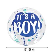 Imagen de GLOBO BURBUJA IT’S A BOY 24"