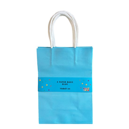 Imagen de BOLSAS DE PAPEL AZUL (4 piezas)