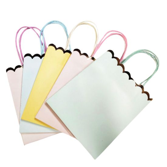 Imagen de BOLSAS DE PAPEL TONOS PASTEL (5 piezas)