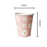 Imagen de VASO DE PAPEL FLORES 8 pzas.