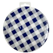 Imagen de PLATO GINGHAM AZUL GRANDE x20