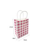 Imagen de BOLSAS DE PAPEL GINGHAM ROSA 10pzas