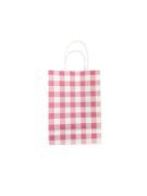 Imagen de BOLSAS DE PAPEL GINGHAM ROSA 10pzas