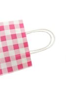 Imagen de BOLSAS DE PAPEL GINGHAM ROSA 10pzas