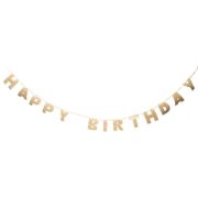 Imagen de BANNER HAPPY BIRTHDAY PREMIUM DORADO