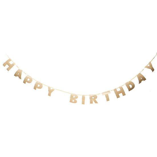 Imagen de BANNER HAPPY BIRTHDAY PREMIUM DORADO