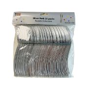 Imagen de TENEDORES REUTILIZABLES PLATA 50x
