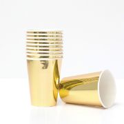 Imagen de VASO DORADOS FOIL 9oz. 8 pzas.
