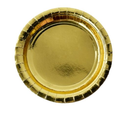 Imagen de PLATO DORADO GRANDE 8 pzas.