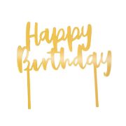 Imagen de TOPPER PARA PASTEL HAPPY BIRTHDAY DORADO FOIL