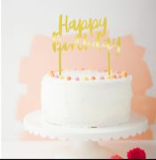 Imagen de TOPPER PARA PASTEL HAPPY BIRTHDAY DORADO FOIL