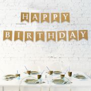 Imagen de BUNTING HAPPY BIRTHDAY KRAFT LISTO PARA USAR