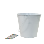 Imagen de MINI CUBETA METÁLICA BLANCA