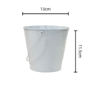 Imagen de MINI CUBETA METÁLICA BLANCA