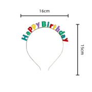 Imagen de TIARA HAPPY BIRTHDAY METÁLICA