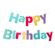 Imagen de BANNER DE PAPEL HAPPY BIRTHDAY COLECCIÓN CANDY