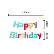 Imagen de BANNER DE PAPEL HAPPY BIRTHDAY COLECCIÓN CANDY