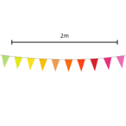 Imagen de BANDERIN EXTRA GRANDE PARA EXTERIOR DE COLORES 10M.