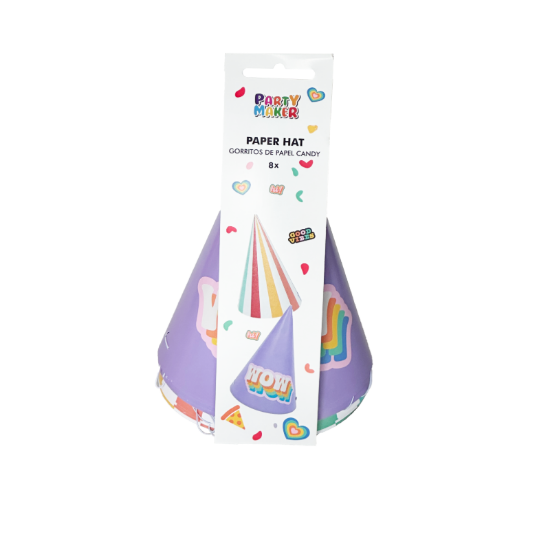 Imagen de GORRITOS DE PAPEL COLECCIÓN CANDY 8 pzas.