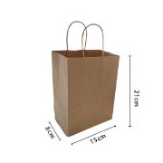 Imagen de BOLSAS DE PAPEL KRAFT (4x)  21*15*8cm.