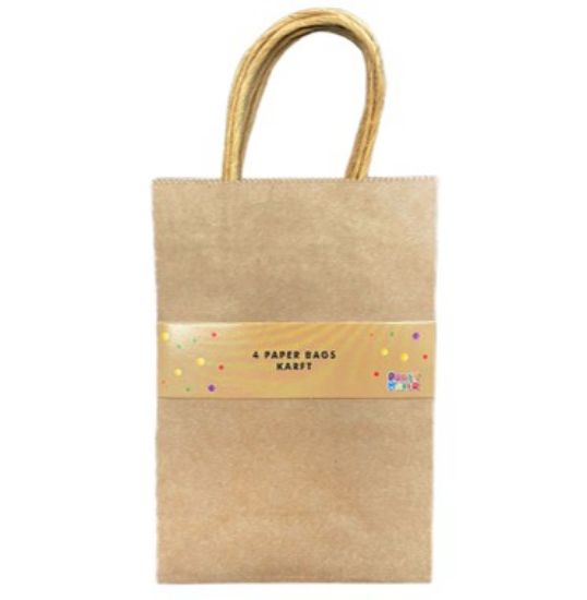 Imagen de BOLSAS DE PAPEL KRAFT (4x)  21*15*8cm.