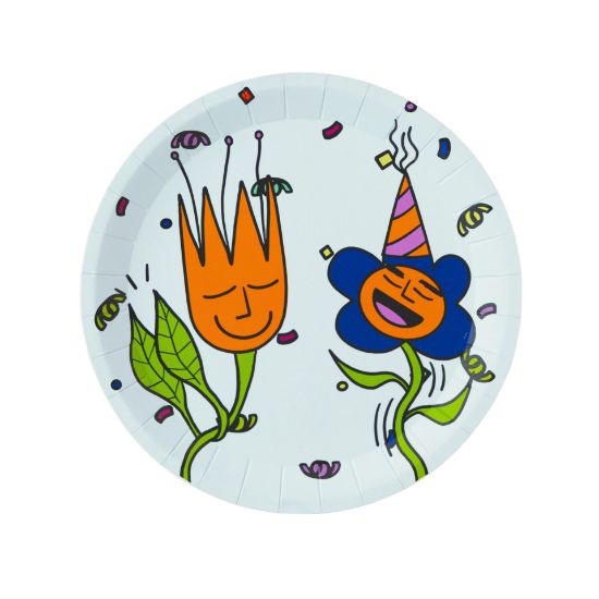 Imagen de PLATO BIRTHDAY FLOWERS CHICO