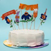 Imagen de TOPPER PARA PASTEL BIRTHDAY FLOWERS