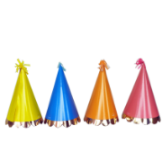 Imagen de GORRITOS DE PAPEL DE COLORES CON DETALLES FOIL  x8