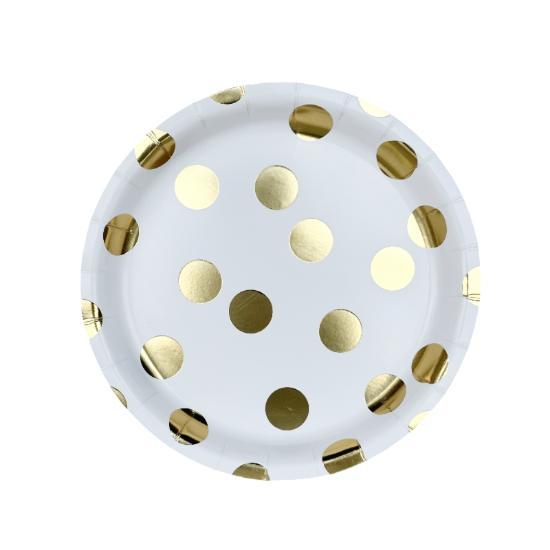 Imagen de PLATO GRANDE CIRCULOS FOIL 8x