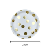 Imagen de PLATO GRANDE CIRCULOS FOIL 8x
