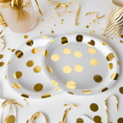 Imagen de PLATO GRANDE CIRCULOS FOIL 8x