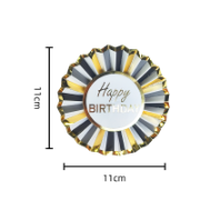 Imagen de PIN HAPPY BIRTHDAY NEGRO-DORADO x1