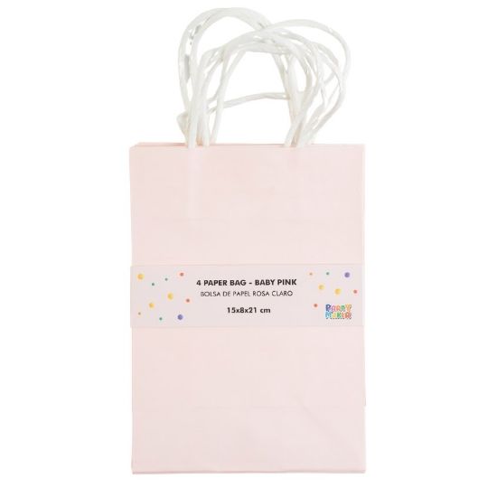 Imagen de BOLSAS DE PAPEL ROSA CLARO (4x)