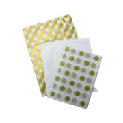 Imagen de PAPÉL PARA DECORAR/ENVOLVER CON DETALLES DORADO 3 PZAS.