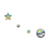 Imagen de TIRAS PARA GLOBOS O BANDERÍN CÍRCULOS Y ESTRELLAS FOIL 3 pzas.