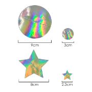Imagen de TIRAS PARA GLOBOS O BANDERÍN CÍRCULOS Y ESTRELLAS FOIL 3 pzas.