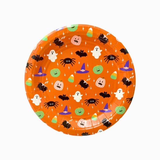 Imagen de PLATOS DE PAPEL CHICO HALLOWEEN 8 pzas. 17cm