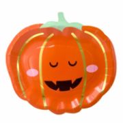 Imagen de PLATOS DE PAPEL CALABAZA HALLOWEEN 8 pzas.