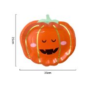 Imagen de PLATOS DE PAPEL CALABAZA HALLOWEEN 8 pzas.