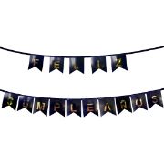 Imagen de BANDERÍN FELIZ CUMPLEAÑOS  LISTO PARA USAR. NEGRO 1 pza.