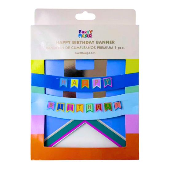 Imagen de BANDERÍN DE CUMPLEAÑOS PREMIUM 1 pza. 3m.