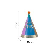Imagen de GORRITOS DE PAPEL CUMPLEAÑOS COLORES 6 pzas.