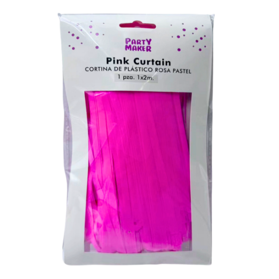 Imagen de CORTINA DE PLÁSTICO ROSA PASTEL   1 pza. 1x2m.