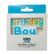 Imagen de VELA DE CUMPLEAÑOS BIRTHDAY BOY AZUL.