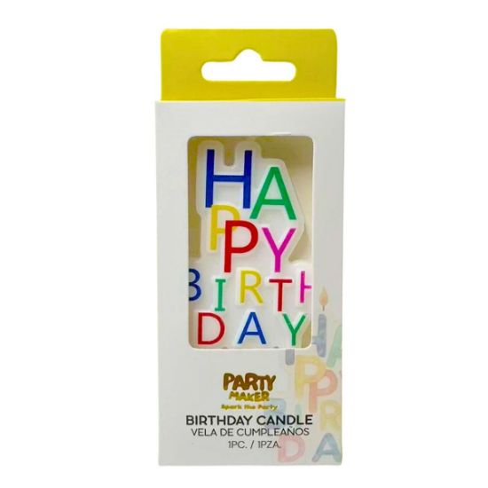Imagen de VELA HAPPY BIRTHDAY PASTEL