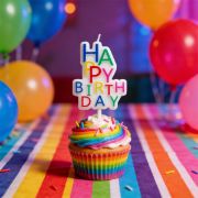 Imagen de VELA HAPPY BIRTHDAY PASTEL