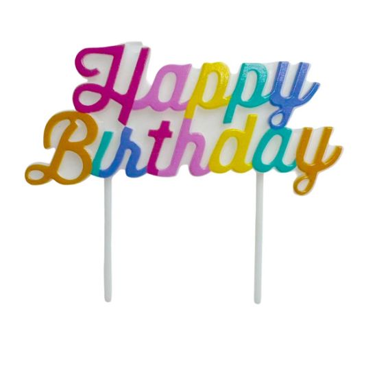 Imagen de VELA HAPPY BIRTHDAY PASTEL