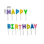 Imagen de VELAS HAPPY BIRTHDAY PASTEL