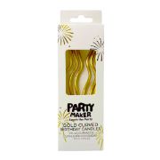 Imagen de VELAS CURVAS DE CUMPLEAÑOS DORADAS 6 PZAS.